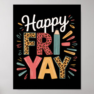 Poster Feliz Sextou Professor Fritar Yay Sexta-feira Fim