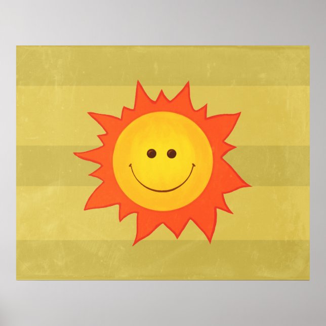 Póster Feliz Sol Sorridente (Frente)