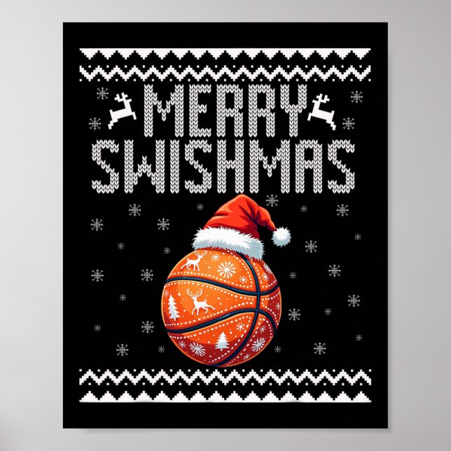 Poster Feliz Swishmas Natal Bysketll Ugly Sweat (Frente)