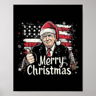 Poster Feliz Trumpmas Graças à Vara de Natal Como Papais 