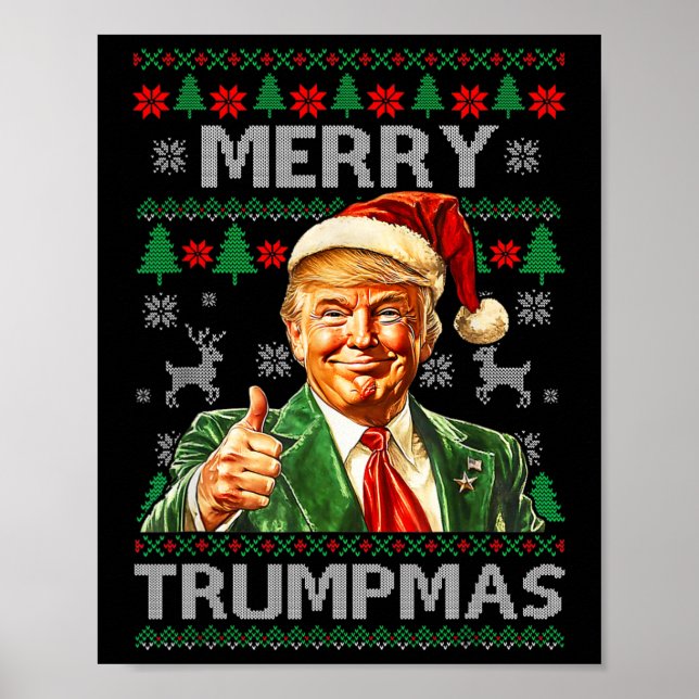 Poster Feliz Trumpmas - Papai Noel Donald Trump (Frente)