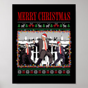 Poster Feliz Trumpmas - Santa Claus Donald Trump Dance