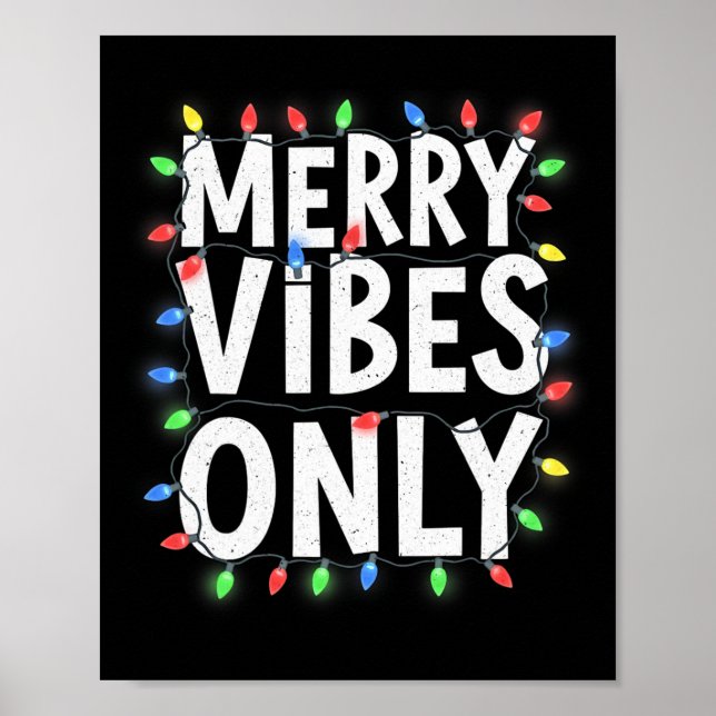 Poster Feliz Viba Apenas Feriado Divertido Luzes de Natal (Frente)