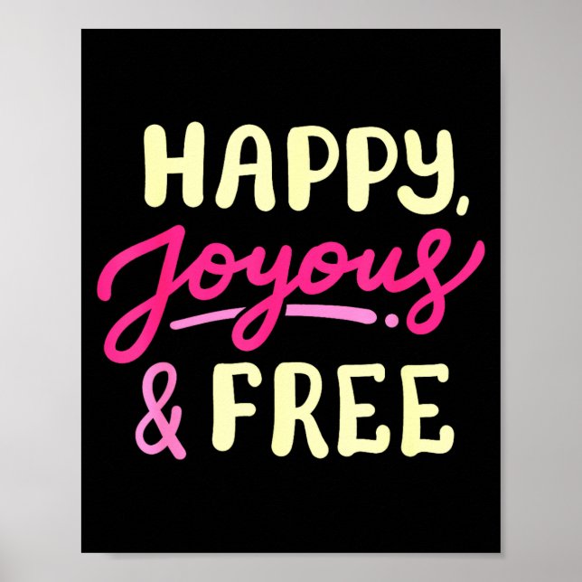 Poster Feliz Vida Sóbria e Alegre Aniversário de Sobrieda (Frente)