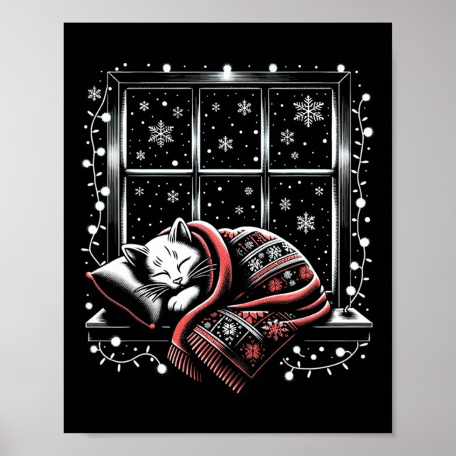 Poster Feliz Xmas Gotites De Gato Para Gato Mamãe Mulher  (Frente)