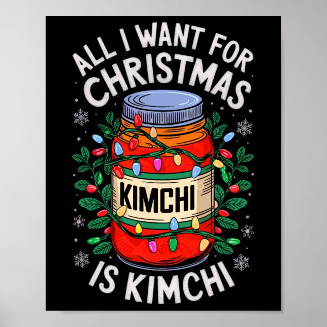 Poster Feliz Xmas Tudo O Que Quero Para Os Homens Kimchi  (Frente)