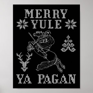 Poster Feliz Yule Ya Pagan Odin No Cristo De Viking Do Sl