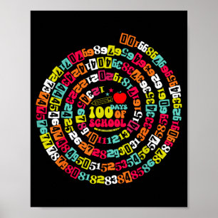 Poster Felizes 100 Dias De Escola Professor De Matemática