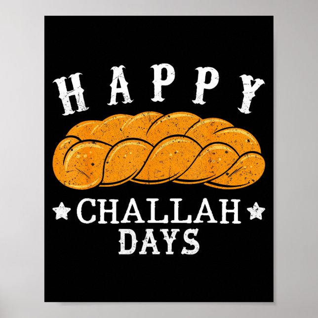 Poster Felizes Dias de Challah Piada Engraçada do Feriado (Frente)