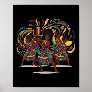 Poster Felizes Eventos Comunitários da Família Kwanzaa Da