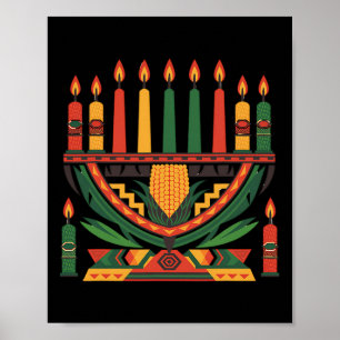 Poster Felizes Eventos Comunitários da Família Kwanzaa Da