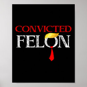 Poster Felon Donald Trump Guilty O Bloqueou Na Prisão Tru