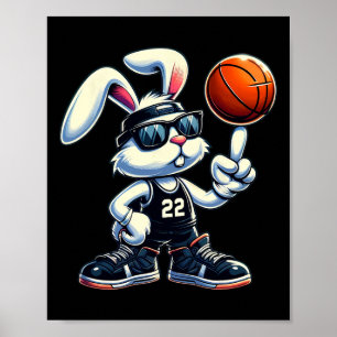 Poster Felz pascoa Bunny Sketll Crianças Esporte Lover Gi