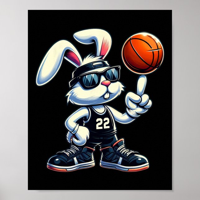Poster Felz pascoa Bunny Sketll Crianças Esporte Lover Gi (Frente)
