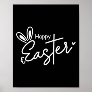 Poster Felz pascoa Christian Cross Easter Bunny 1