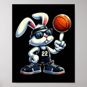 Poster Felz pascoa Coelhinha De Basquete Meninos Amor Esp