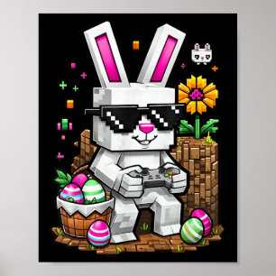 Poster Felz pascoa Dia Coelho Ovo Jogo Jogo Jogo Crianças