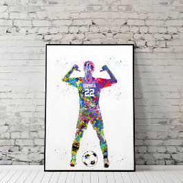 Poster Female Soccer Player