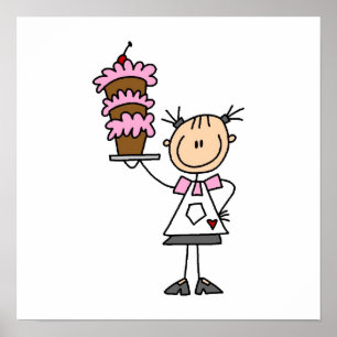 Póster Female Stick Figura Baker