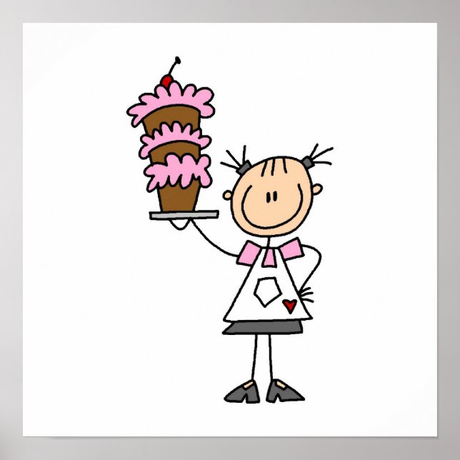 Póster Female Stick Figura Baker (Frente)