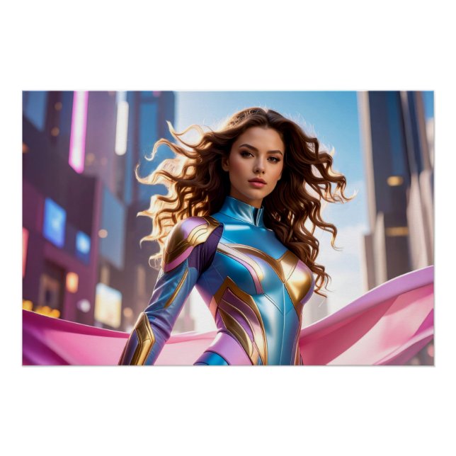 PÓSTER FEMALE SUPERHERO - SCI-FI FANTASY (Frente)