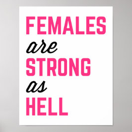 Póster Females Forte Hell Gyote Quote