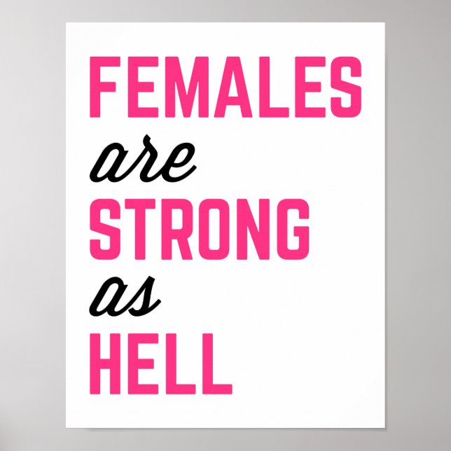 Póster Females Forte Hell Gyote Quote (Frente)