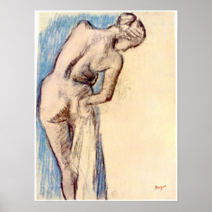 Póster Fêmea após o banho por Edgar Degas