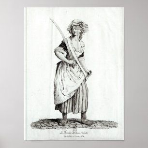 Poster Fêmea Sem-Culotte, 1792