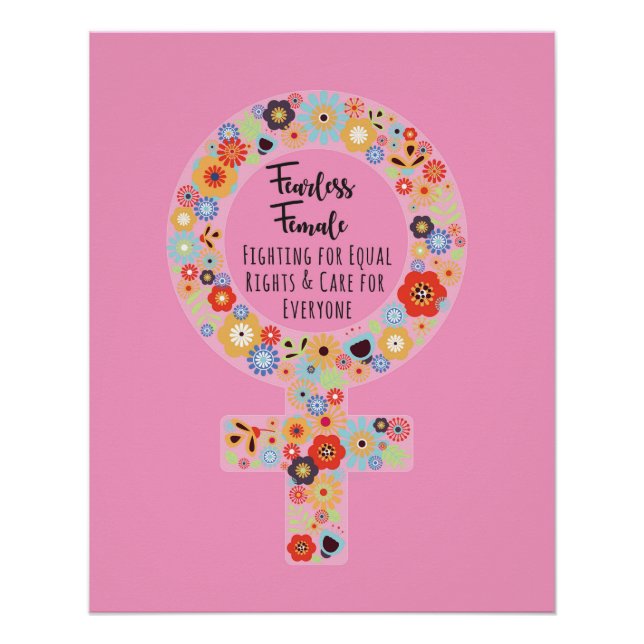 Póster Fêmea sem rosto rosa (Frente)
