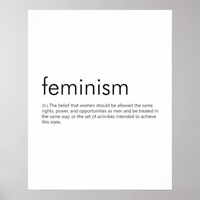 Poster Feminismo (Definição) - Significado Feminista (Frente)
