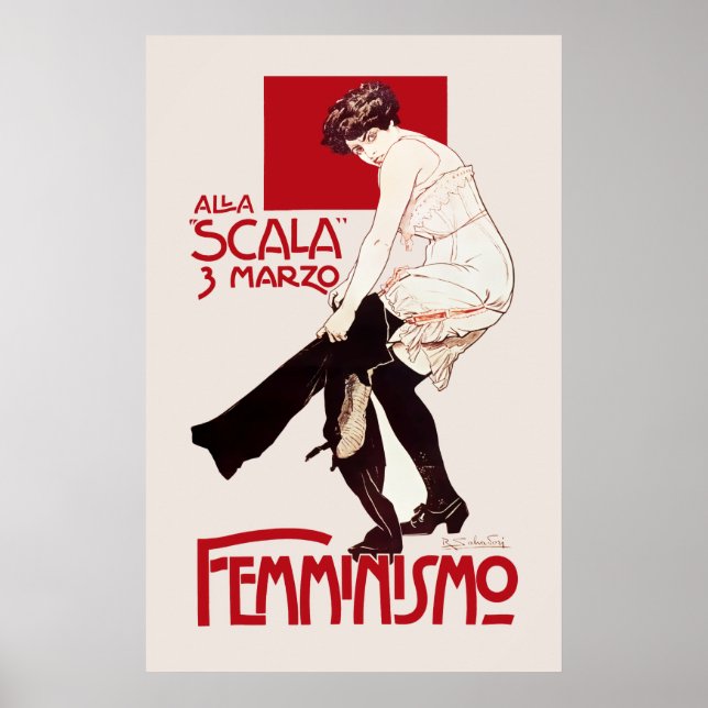 Poster FEMINISMO ITALIANO c. 1920 (Frente)