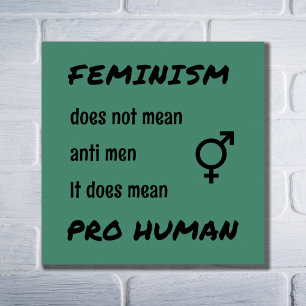 Poster Feminismo pró-slogan humano
