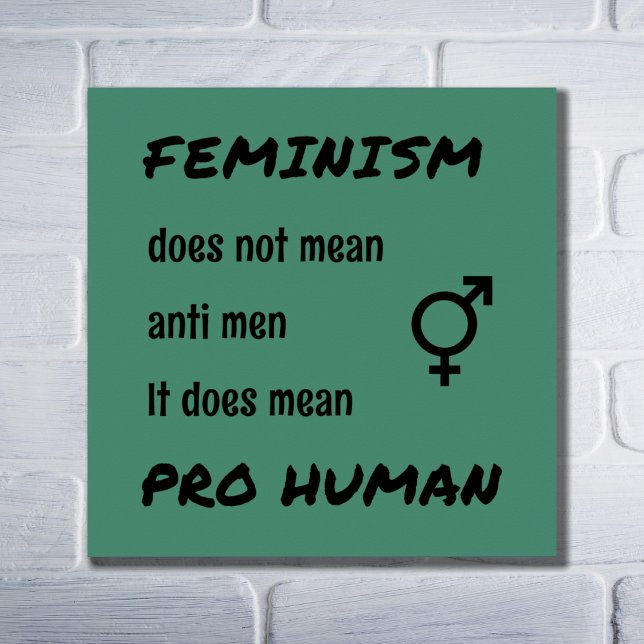 Poster Feminismo pró-slogan humano (Criador carregado)
