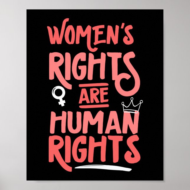 Poster Feminist Women's Rights Are Human Rights (Frente)
