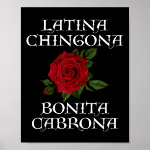 Poster Feminista Chingona Bonita Cabrona Hispânica Chican