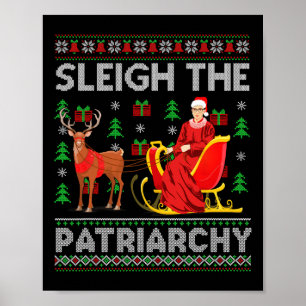 Poster Feminista Ruth Bader Ginsburg Rbg Xmas Sleigh P