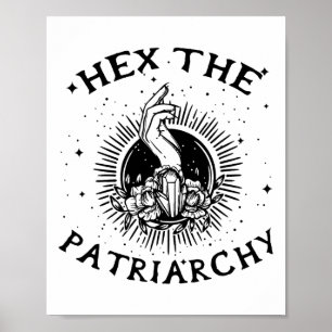 Poster Feminista Wicca Witch Hex A Bruxa Patriarcada-Craf