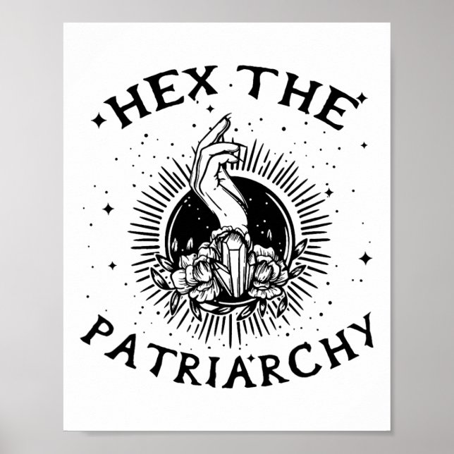 Poster Feminista Wicca Witch Hex A Bruxa Patriarcada-Craf (Frente)
