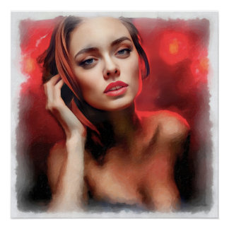 Póster Femme, l'élégance écarlate