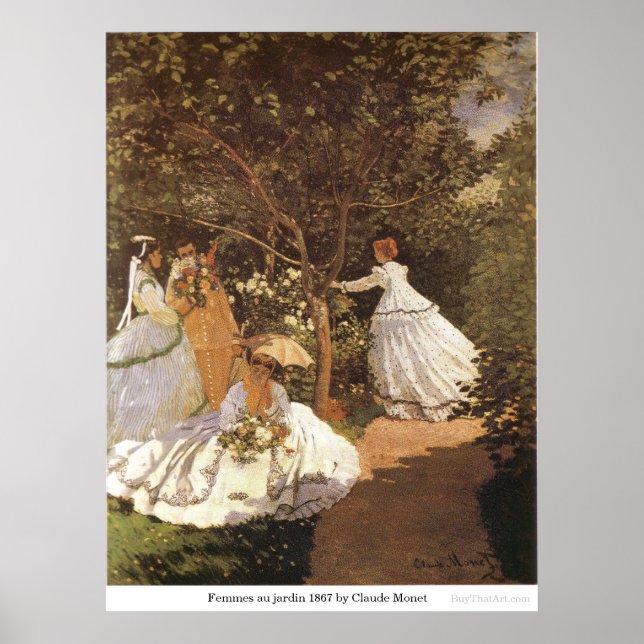 Póster Femmes au jardin 1867 por Claude Monet (Frente)