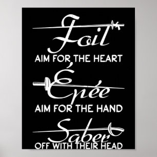 Poster Fencer De Definição De Espada De Esgrima De Espa