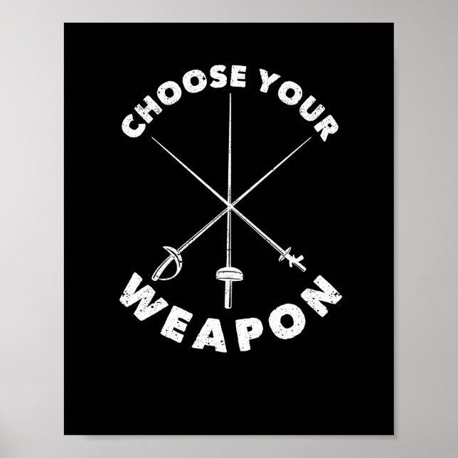 Poster Fencer de espuma de espuma de espuma do sabre de e (Frente)