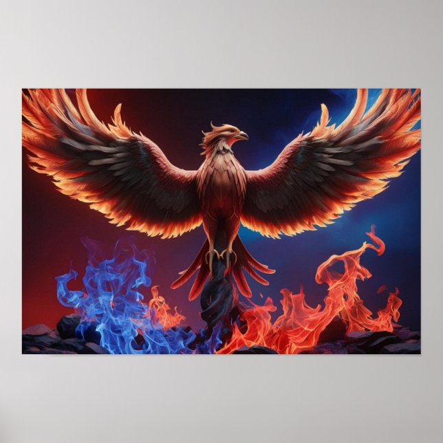 Poster Fenix Ardente: Renascimento em Chamas Vermelhas e  (Frente)