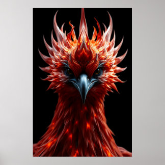 Poster 🔥 Fênix Ascendente - Arte Fantástica de Ave de Fo
