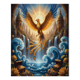 Póster Fênix do Templo Azulado