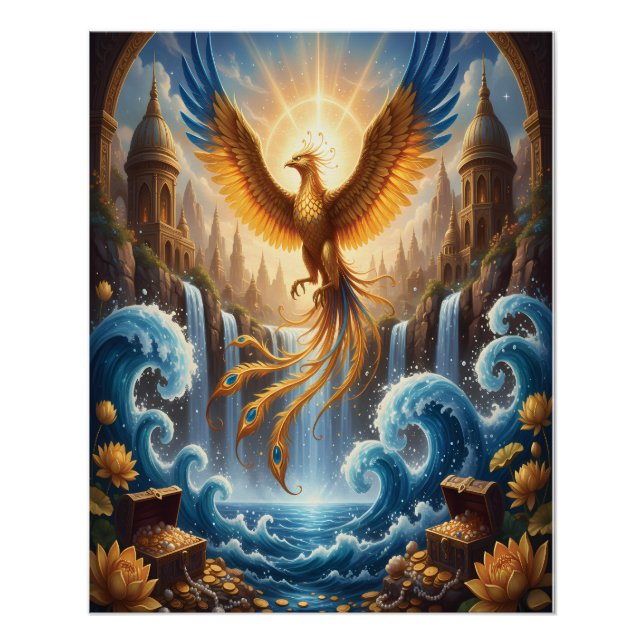 Póster Fênix do Templo Azulado (Frente)
