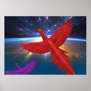 Poster Fênix no Espaço