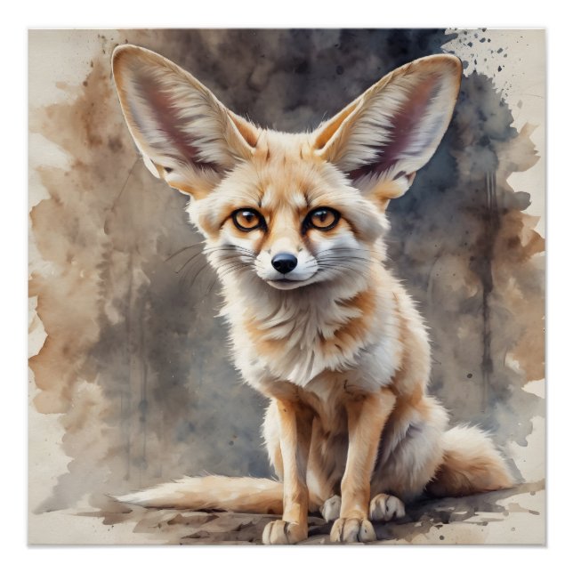 Póster Fennec Fox n.o 1 Poster brilhante (Frente)
