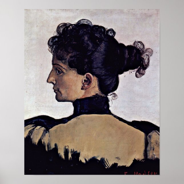 Póster Ferdinand Hodler - Berthe Jacques, esposa do artis (Frente)